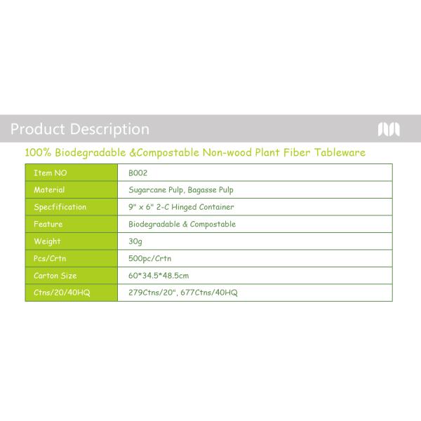 Reduce plastic Biodegradable Disposable Eco future food containers tabelware dinnerwares