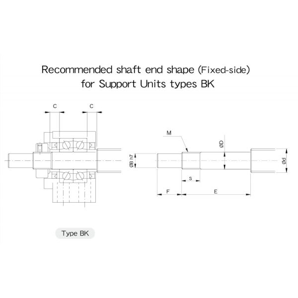 RoHS Ball Screw Support BK40 BF40 Ball Screw End Supports Bearing