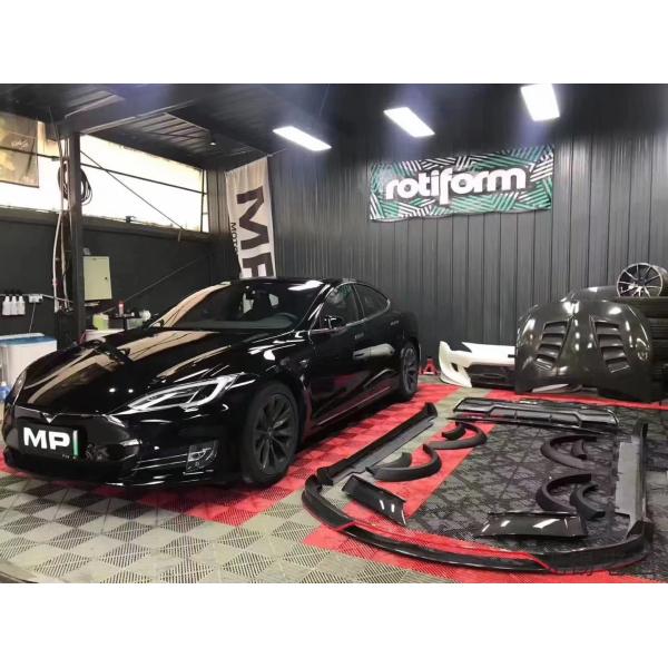 Selling Model S Carbon Fiber Body Kit for Model S Wide Bodyki Carbon Fiber Front Shovel Rear Diffuser Spoiler