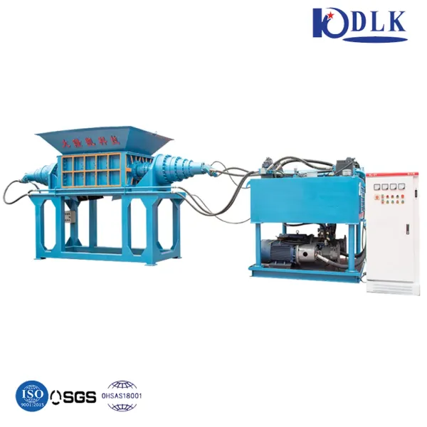 DS Double-Shaft Shredder Machine with PLC Control, 42CrMo Blade, and High Torque Low Speed for Steel Recycling