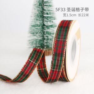2cm 2.5cm Christmas Printed Ribbons ISO14001 Personalised Xmas Ribbon