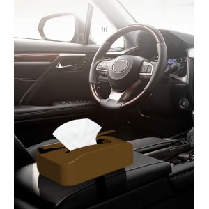 16x11x8cm SEDEX Car Tissue Box Holder PU Leather Materials