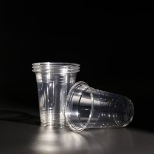 16OZ Volume Clear Disposable PET Cups With Dome And Flat Lids For On-the-Go