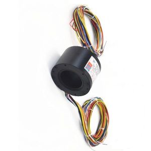 Precious Metal 55mm Through Hole Slip Ring Aluminium Alloy Housing