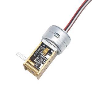 GM12-15BY Mini Full Metal Gear Stepper Motor DC5v 2 Phase 4 Wire 15mm