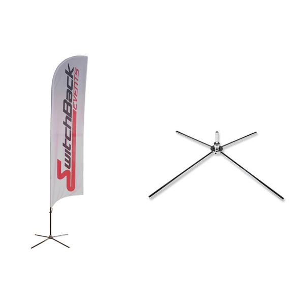 Buy Switchback Events Beach Banner Flags Knitted Polyester Aluminium Alloy Pole at wholesale prices