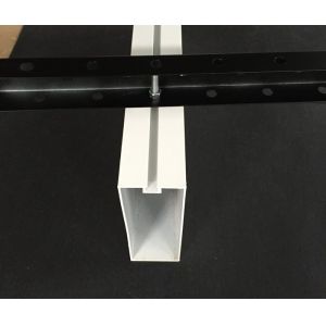 Moisture Proof Commercial Ceiling Tiles , White Aluminum Profile Sound Baffles