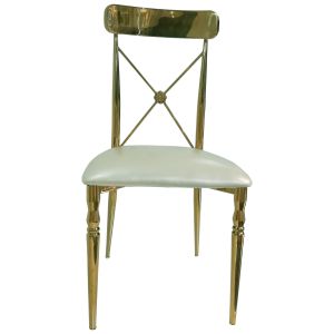 Quality Luxury Golden Metal Wedding Chairs With 250KG Loadage for sale