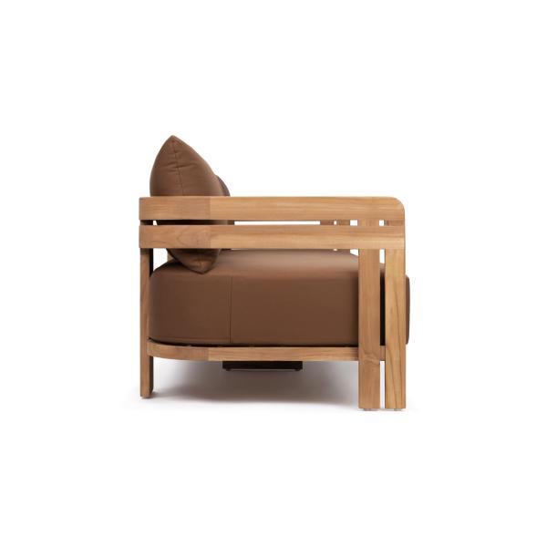 Modern Stylish Natural Teak Wood Lounge Sofa for Hotel Outdoor Patio Furniture Set