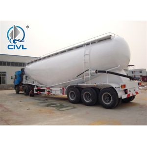 3 Axle SINOTRUK Bulk Cement Tank Trailer Truck With 55-65CBM Weichai Engine And
