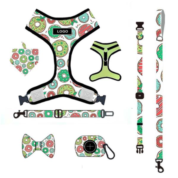 Adjustable Pink Camo 6 Foot Dog Collar Leash Set For Small Medium Dogs