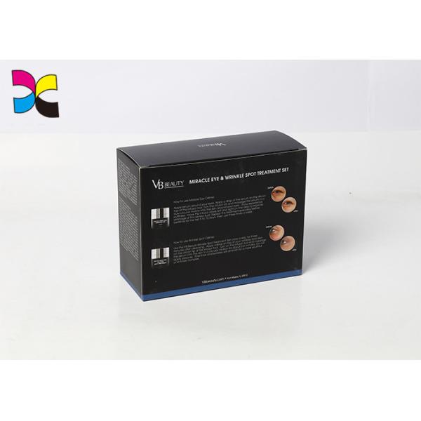 Black Custom Packaging Boxes Matt Lamination For Gift Cosmetic Packing