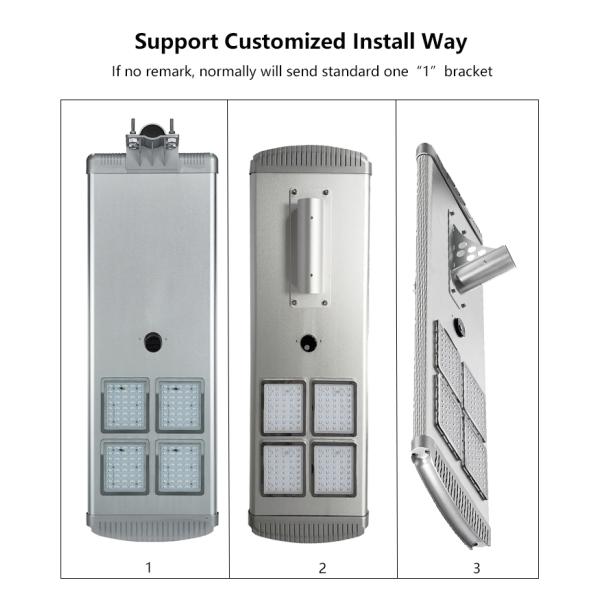 LiFePO4 Battery 60lm/W Led Solar Street Light 60w