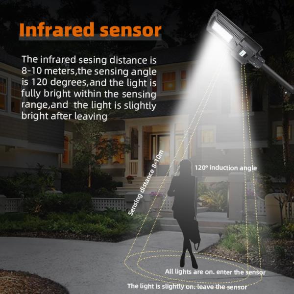 3000K - 6500K LED Solar Street Lights Factory Integrated All In One Panel Lamps