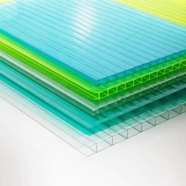 Clear 2mm 4mm 6mm UV Twin Wall Anti Scratch Plastic Polycarbonate Sheets 2mm