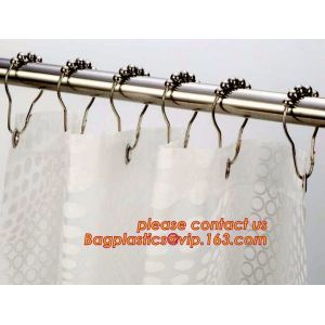 Transparent 3D Shower Curtain With Magnet, Quality Plastic Bathroom Shower