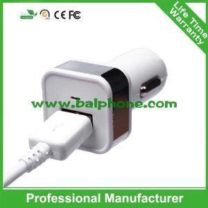 Aluminum alloy square rim single usb car charger 12v /24v for tablet/phones