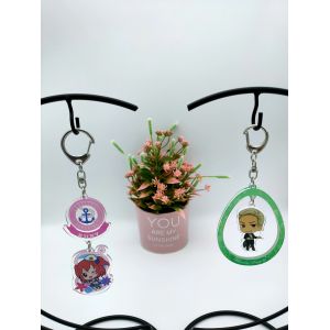 Innovative Acrylic Sheet Keychain Ornamental Offset Printing 3mm Thick