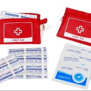 China SL-048  Red  First Aid Kit with Key Chain Design Nylon Mini First Aid Kit on sale