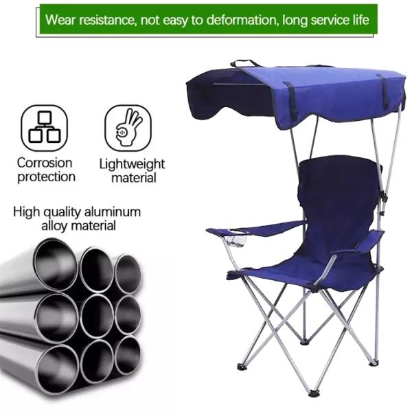Outdoor Garden Camping Portable Backpack Fishing Chair with Office Building Style