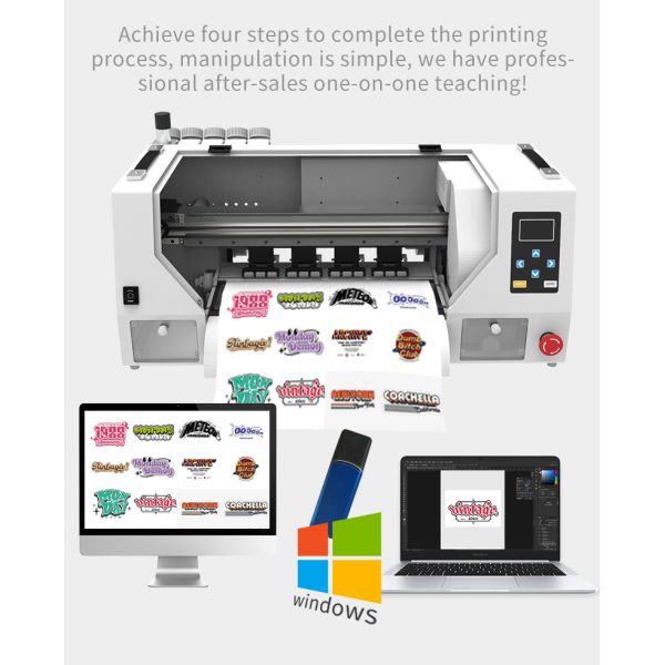 KECAI Customized A3 33cm Dual Head XP600 Transfer DTF Printer With RINN Software and Suction Platform for Fabric Printing