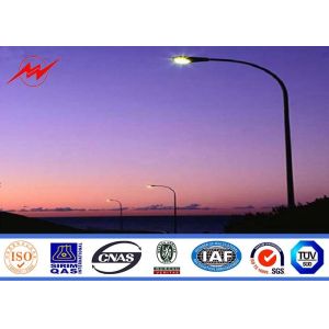 School / Villas Steel High Mast Street Lamp Poles With Drawing 1.0 Safety Factor