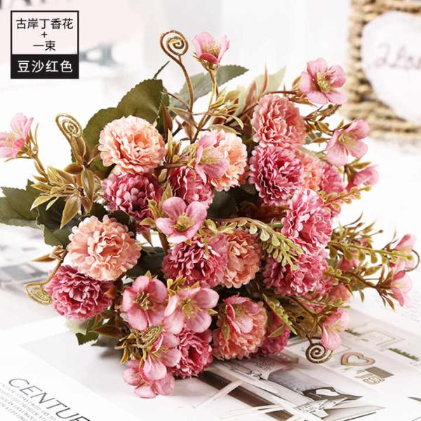 Simulation Silver Dusty Rose Wedding Decoration Christmas Party Rose Flores Gold Artificial Silk Flowers Bouquet