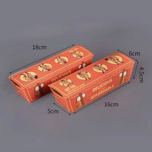 Eco Friendly Custom Hot Dog Boxes Food Paperboard Folders Box Factory