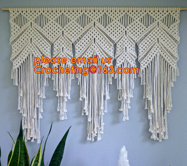 MACRAME FOLDABLE SCREEN, MACRAME WALL HANGING, MACRAME WALL HANGING, MACRAME