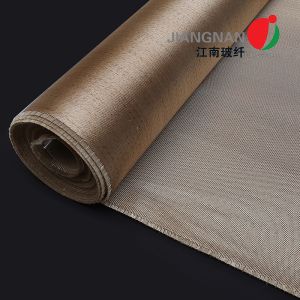 Caramelized Heat Treated Fiberglass Fabric Smoke Free 0.8mm Thickness