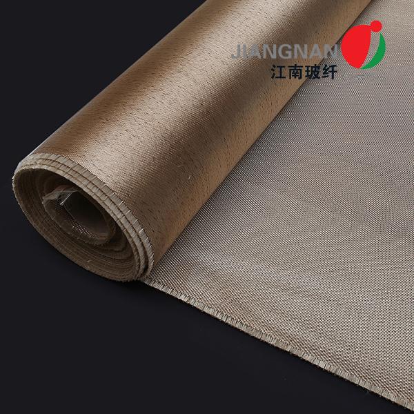 Buy Caramelized Heat Treated Fiberglass Fabric Smoke Free 0.8mm Thickness at wholesale prices