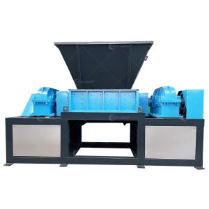 Double Shaft Plastic Bucket Shredder Machine with Video Outgoing-Inspection