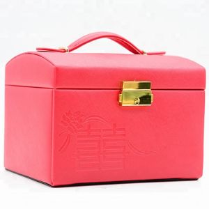 New come luxury empty jewellery box suppliers PU leather jewelry storage box
