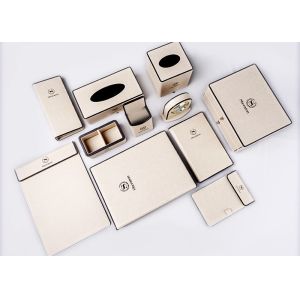 Classic Hotel Bathroom Pu Leather Tissue Box Conference folder