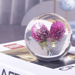 Fashion Crystal Ball Paperweight , Resin Dandelion Paperweight