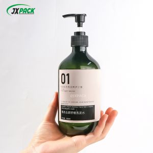 White Brown Plastic Shampoo Bottles 500ml For Hair Conditioner And Body Wash