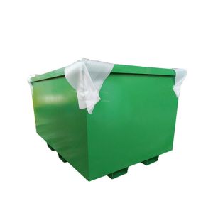 Outdoor Stackable Steel Scrap Bin Industrial Waste Chain Lift Bins Skip Hopper