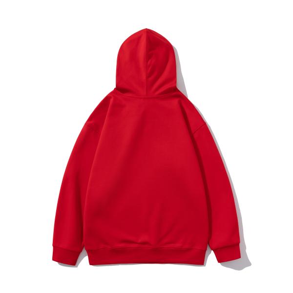 FODARLLOY Fashion Vintage Hoodie OEM Streetwear Essentials Oversize Unisex Pull Coat Men's Hoodies Pullover Red