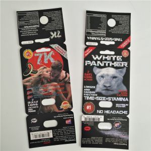 7K Panther Sexual Pill Packaging Female Enhancement Card Custom Logo With