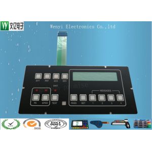 Clear LED Window Polydome Push Button Embossing Membrane Switch Overlay With Pin