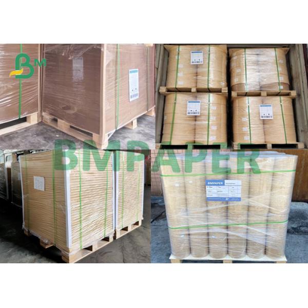 brown kraft paper 40gsm 70gsm Recycled Brown Kraft Paper Natural Color 450kg - 600kg In Roll