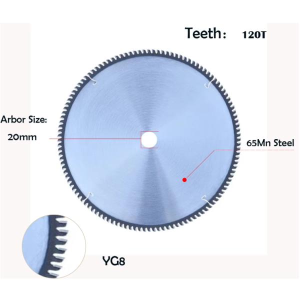 14 Inch 120T Premium TCG Teeth TCT Aluminum Cutting Saw Blades for Cutting Nonferrous Metal