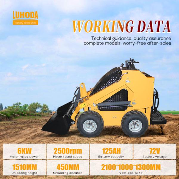 CE Certification Electric Sliding Loaders China Skidsteer Supplier Wheel Small Skid Steer Loader for Sale