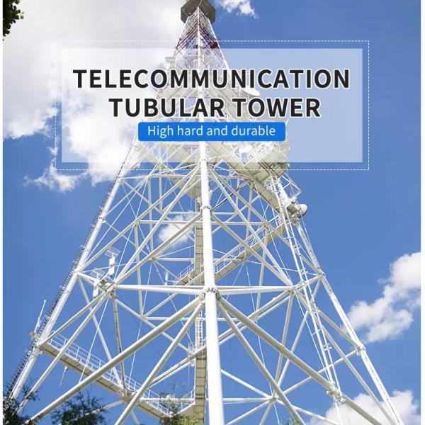 Hot Dip Galvanized Gsm Steel Tubular Lattice Guyed Wire Telecommunication Towers