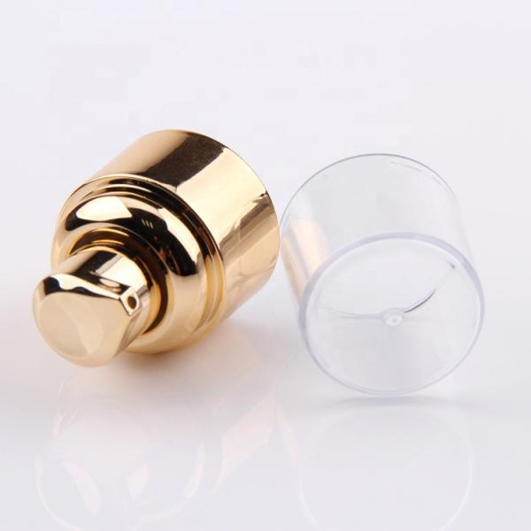 Gold Aluminum 20/410 Treatment Pump For Cosmetic Bottle