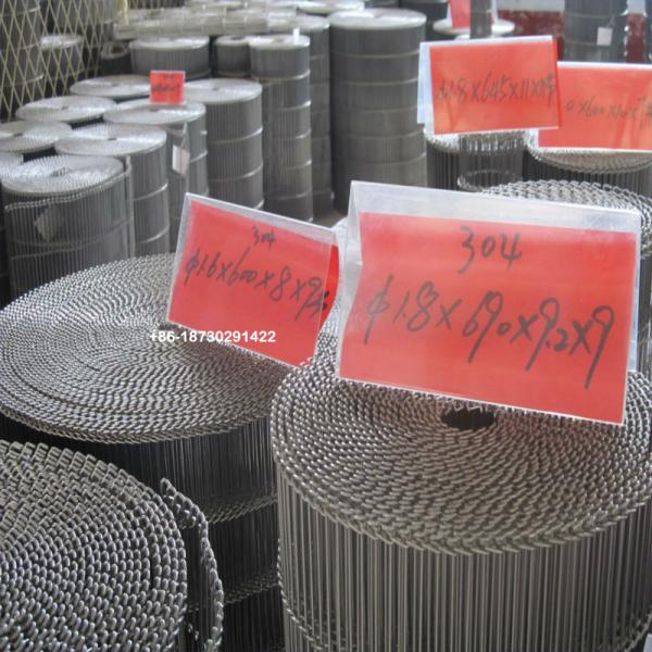 Pizza Convey Ladder Belt on Machine Stainless Steel 304 316 Flat Flex Wire Mesh Belt made in China