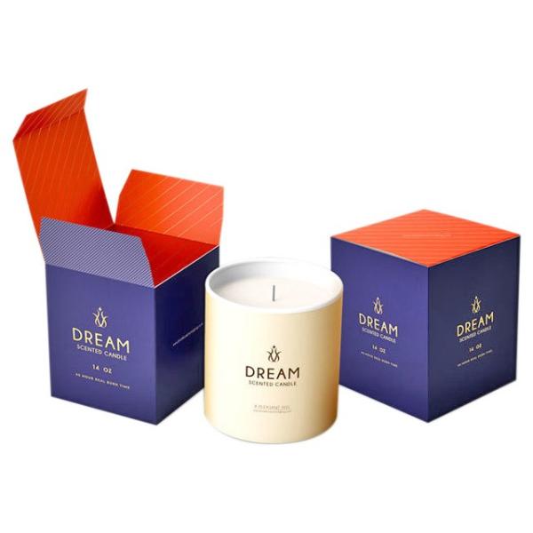 Luxury Candle Gift Paper Packaging Box Printed Custom Elegant Design