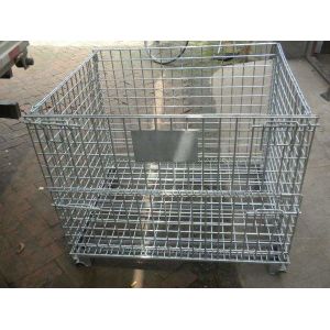 1000kg Galvanized Stackable Sliver Wire Container Storage Cages