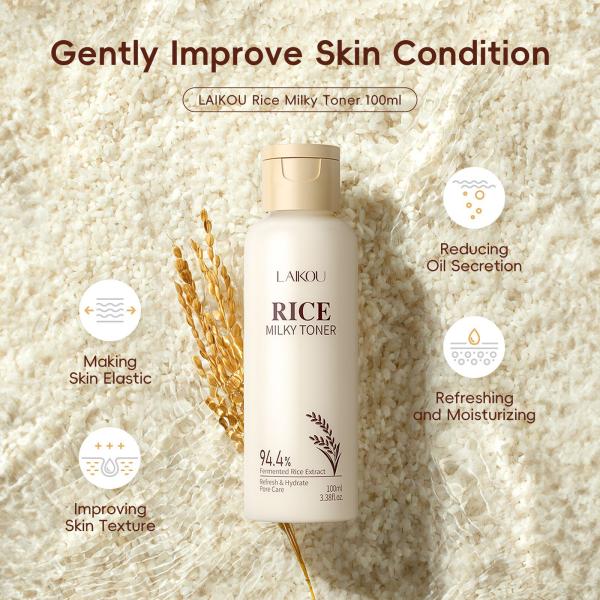 Skin Care Moisturizing Nourishing Soothing Smoothing Rice Toner 100ml