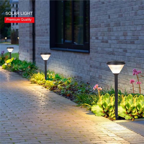 Two Colors IP65 LED Solar Lawn Light For Outdoor Spaces Garden Automatic Illumination